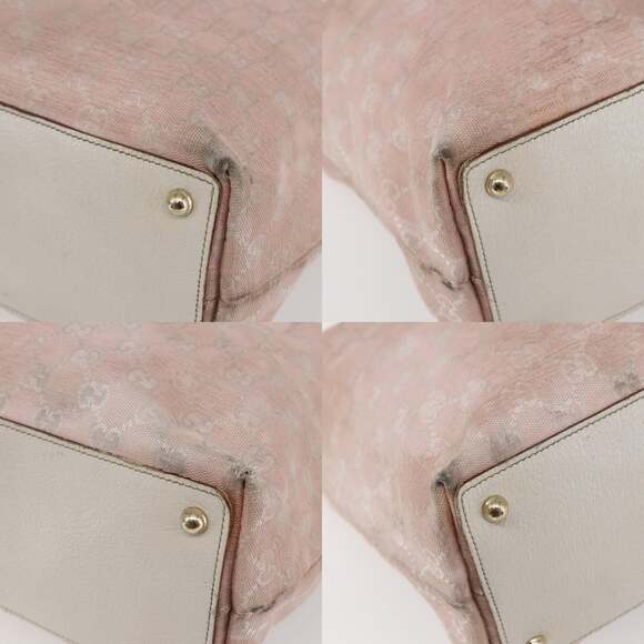GUCCI GG Canvas Tote Bag Pink Gold - Picture 10 of 12